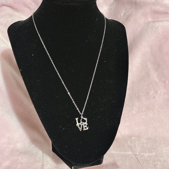 Hello Kitty “Love” Silver Stainless Steel Necklace - Picture 5 of 6